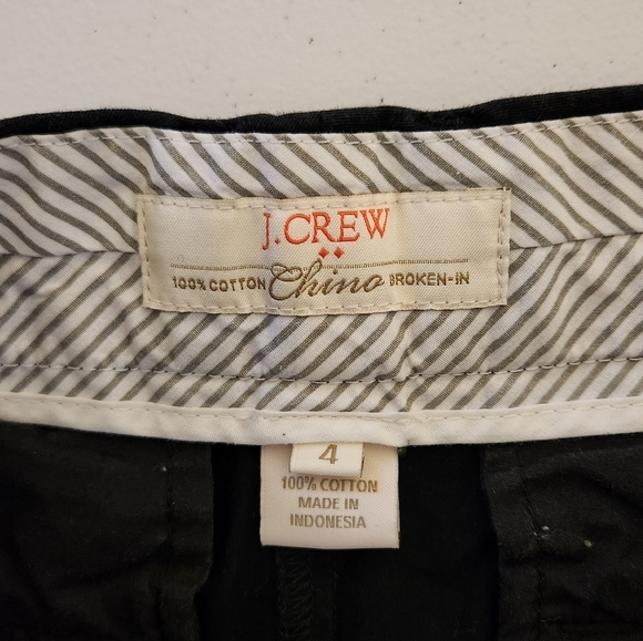 J. Crew Navy Black Mid Rise Broken-In Shorts 100% Cotton Womens Size 4 Preppy - Picture 4 of 8
